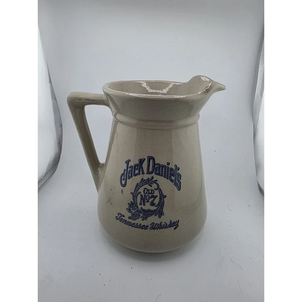 Jack Daniel's Old No 7 Tennessee Whiskey Stoneware Pitcher Pottery VTG Barware - Picture 1 of 7